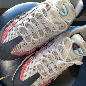 Nike Air Max Men's White and Red Sneakers